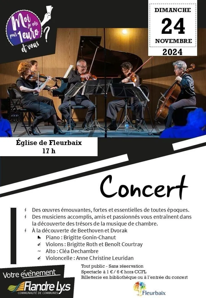 Affiche du concert « À la découverte de Beethoven et Dvořák »